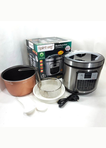 Мультиварка пароварка RB-6209 45 программ 6 л 1000W, Сенсорная мультиварка рисоварка Rainberg (364663956)