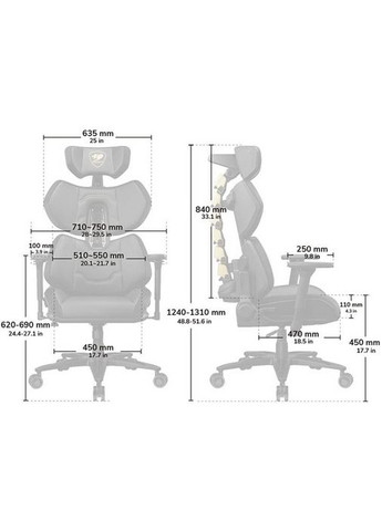 Крісло Terminator Elite Elite Gold Cougar (333316826)