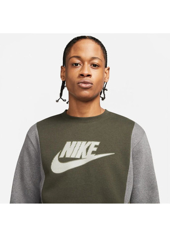Свитшот мужской M Nsw Hybrid Flc Crew Bb Dj5075-355 Nike (364839239)