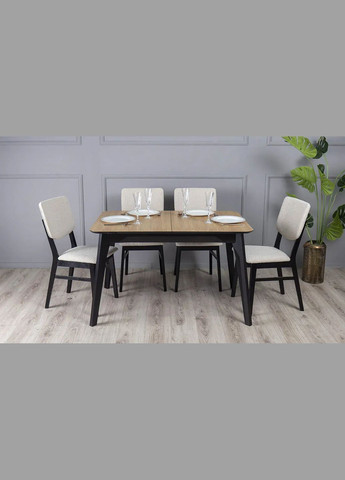 Стілець Комбо венге масив дерева 550x440x880 тканина бежева Prestol (352267849)