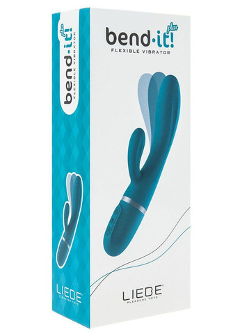 Вибратор-кролик Liebe Bend It Plus Ocean Blue, гибкий, 2 мотора, 10 режимов No Brand (328202418)