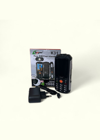 Кнопочный мобильный телефон на 4 сим карты AIEK Hope K31 Black Home (330144161)