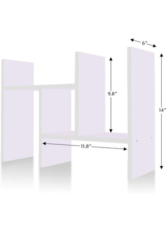 Настольная книжная полка из дерева Бунин зефир (КПЛ-001320) No Brand (328414770)