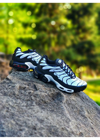 КРОССОВКИ ЖЕНСКИЕ NIKE AIR MAX PLUS TN WHITE BLACK НАЙК АИР МАКС ТН ПЛЮС No Brand чёрные демисезоны (367168163)