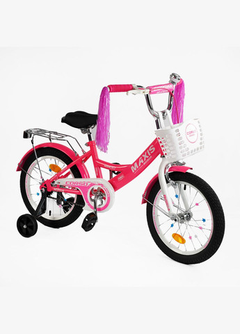 Велосипед 2-х колесный MAXIS 16 дюймов ручной тормоз корзинка сиденье с ручкой дополнительные колеса (CL-16113) Corso (316259363)