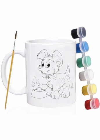 Набор для детской творчества Dog #01 / раскраска для детей / 330 мл белая No Brand (316122308)