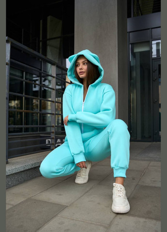 Женский комбинезон с ушками No Brand бирюзовый