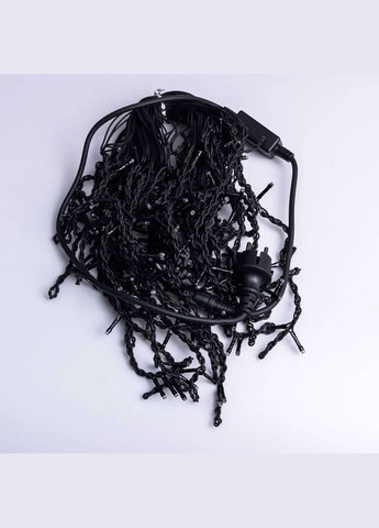 Вулична гірлянда бахрома 12(м) 200 led світлодіодів зовнішня мультиколор чорний дріт 12MBML Garlando (306849437)