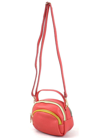 Небольшая кожаная женская сумка 818.031 Коралловая Borsacomoda (297643303)