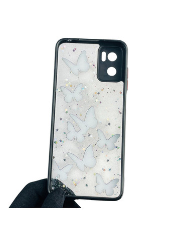 Чехол для E22i с блёстками с бабочками на моторола е22и черный Motorola (366385991)