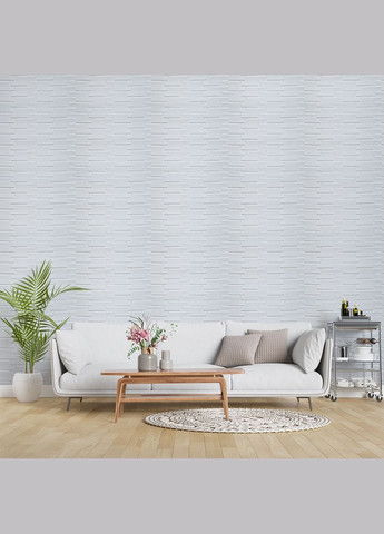 Самоклеющаяся декоративная 3D панель белая кладка в рулоне 19.6 м 19600x700x5мм 3D Loft (298400683)