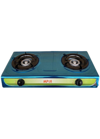 Комплект плита настільна газова 2 конфорки нержавіюча сталь з балоном 5 л ( підключення 3м шланга редуктор) Мрія (366343542)