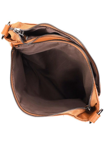 Сумка крос-боді на плече з натуральної шкіри середня жіноча Коричневий 40317 Vintage (361970392)