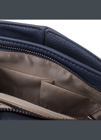 Стильна сумка на плече з натуральної шкіри 23009 Синій Vintage (347580003)