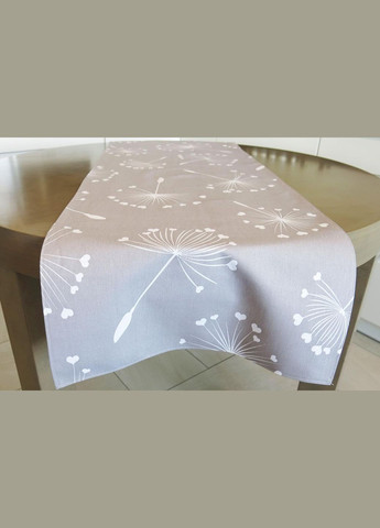 Скатерть дорожка для стола хлопковая с водоотталкивающим эфектом, ранер с тефлоновым покрытием "Одуванчики"37х100 Maystat (305390949)