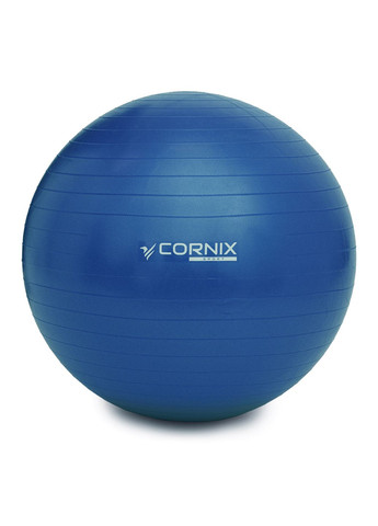 М'яч для фітнесу (фітбол) 65 см AntiBurst Blue Cornix xr-0021 (275333972)