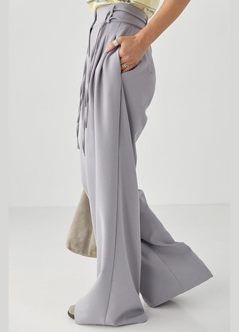 Класичні штани-палаццо зі складками Lurex (328633515)