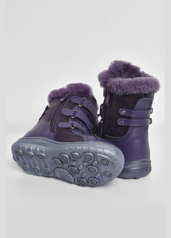 Зимние сапоги детские для девочки на меху фиолетового цвета Let's Shop