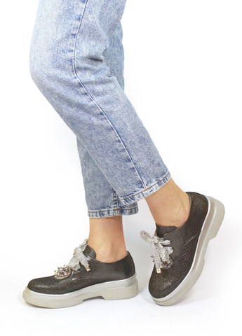 Графитовые кожаные туфли Ilvi