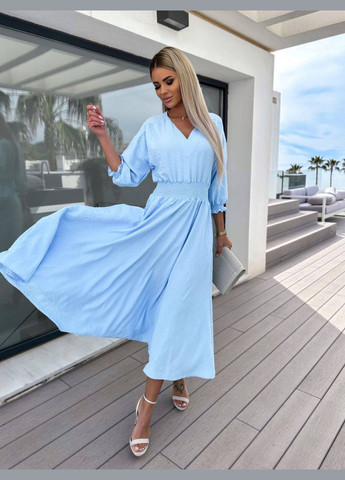 Блакитна святковий сукня No Brand однотонна