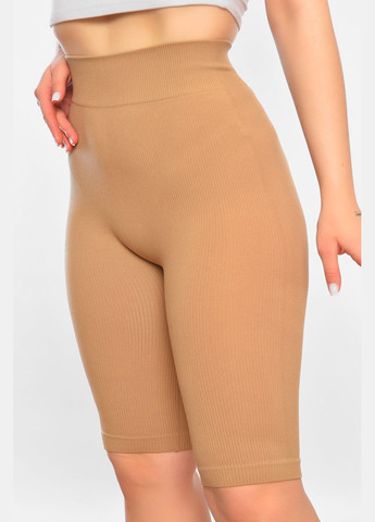 Велосипедки женские рубчик бежевого цвета Let's Shop (322317248)