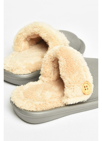 Капці дитячі сірого кольору на хутрі Let's Shop (370590331)