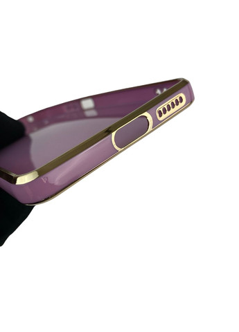 Чохол для Redmi Note 12 Pro 4G з кільцем-підставкою із золотою окантовкою на сяомі редмі нот 12 про чорничний gs1 Xiaomi (366231538)