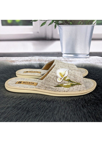 Бежевые тапочки домашние Белста