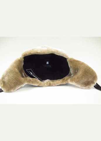 Шапка ушанка из чёрной плащёвой ткани с искусственным мехом DAVANI 55015 No Brand шапка вушанка (315630585)