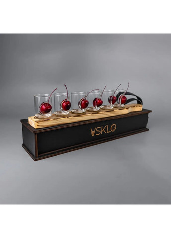 Подарочные стопки для водки со вставками вишня | Подарок маме, куми, подруге Handmade 225-001-041 (366889307)