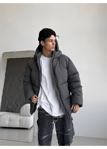 Графітова зимня чоловіча зимова куртка-пуховик Vakko