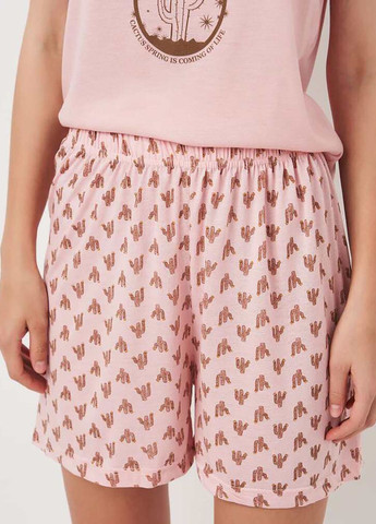 Светло-розовая всесезон пижама майка + шорты LINDROS