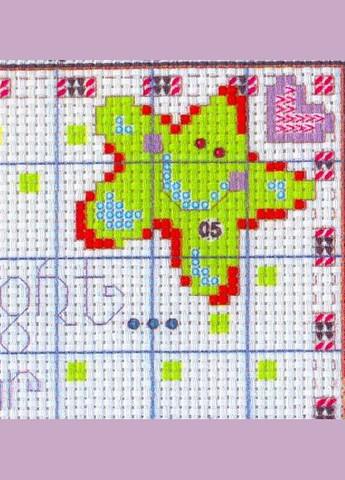 Набор для вышивания по нанесённой на канву схеме "Lovely bear". AIDA 14CT printed, 25*30 см Joy Sunday (313614559)