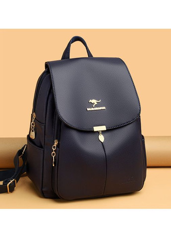 Жіночий міський рюкзак Кенгуру з екошкіри сині сумки для дівчат повсякденнийний рюкзак ProDobro (363258832)