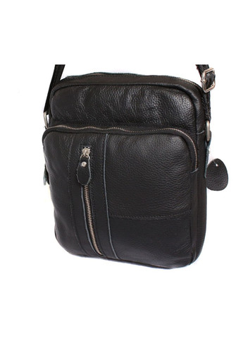 Мужская кожаная сумка 300123 черная No Brand (370848466)