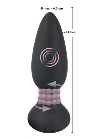 Анальна пробка з ротацією на бездротовому пульті ROTATE No Brand (283328578)