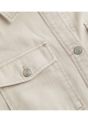 Женская верхняя джинсовая рубашка оверсайз Н&М (56679) XS Светло-бежевая H&M (282830328)