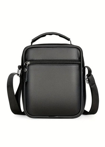 Сумка чоловіча шкіряна на плече компактна. Чорна No Brand (322859118)