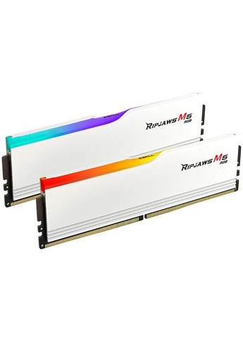 Модуль пам`ятi DDR5 2x32GB/6400 Ripjaws M5 RGB White (F5-6400J3239G32GX2-RM5RW) G.SKILL (361031596)