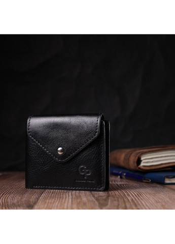 Кошелек унисекс из глянцевой натуральной кожи 16806 Черный Grande Pelle (292920544)