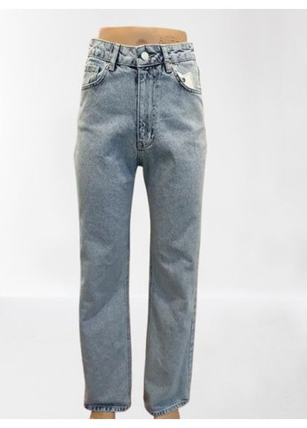 Джинси жіночі широкі палаццо світлі котон без стрейчу 42 блакитні No Brand - (363053818)