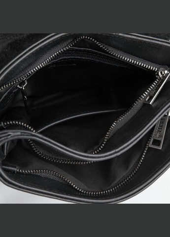 Чоловіча шкіряна сумка через плече планшет месенджер із натуральної шкіри чорна 25*24*5 см TARWA (329148076)