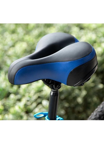 Седло велосипедное широкое с отверстием, черно-синее Avanti (302970753)