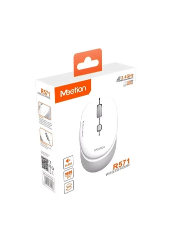 Мишка (ek11938) MEETION R571 Wireless White/Gray (392049036)