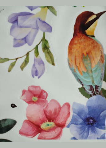 Виниловая наклейка на стену Птицы в цветах (лист 60 х 90 см ) Б268 No Brand (302242426)