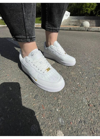 Білі Осінні кросівки чоловічі nike air force white найк аір форс 1 преміум No Brand