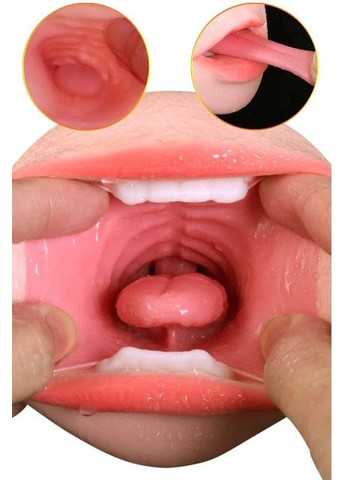 Двойной реалистичный мужской 3D мастурбатор на мощной присоске (вагина + ротик) 19.4*7 см. SexyDemon No Brand (307084778)