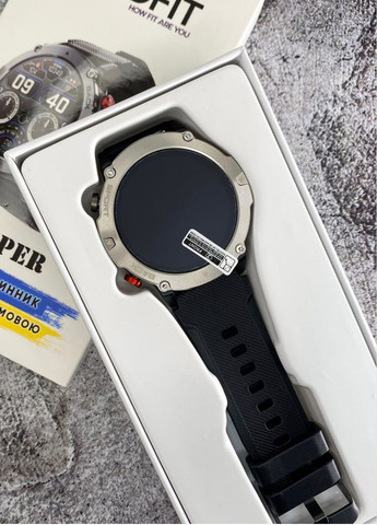 Мужские умные часы чёрные с серебристым Modfit Sniper (345070009)