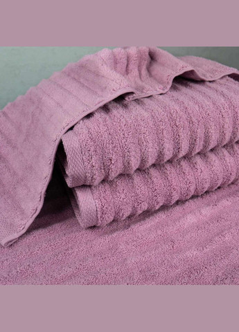 GM Textile полотенце махровое для лица и рук 40x70см премиум качества зеро твист 550г/м2 (пудра) комбинированный производство - Узбекистан