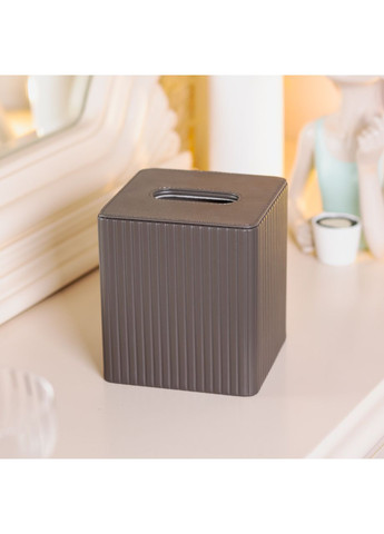 Серветка із еко шкіри сірого кольору для столу органайзер для серветок настільна ProDobro (364192537)